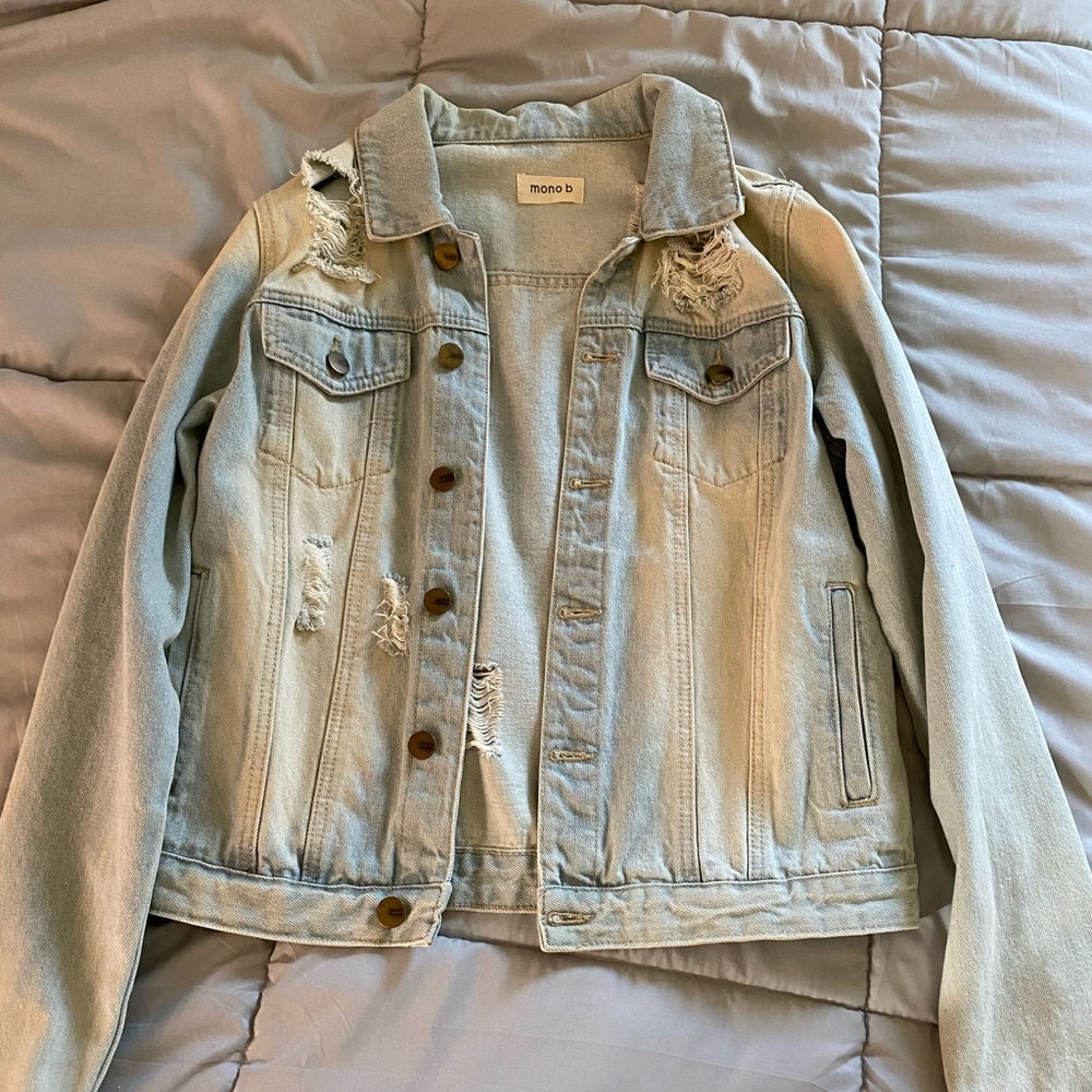 Destroyed Denim Jacket - image 1
